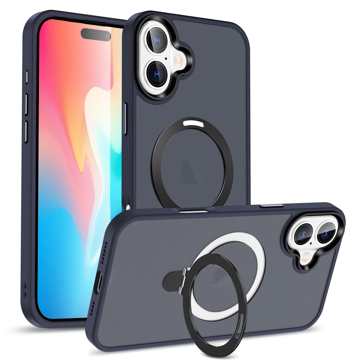 

Чехол для iPhone 16, совместимый с MagSafe, с подставкой, задняя крышка телефона G