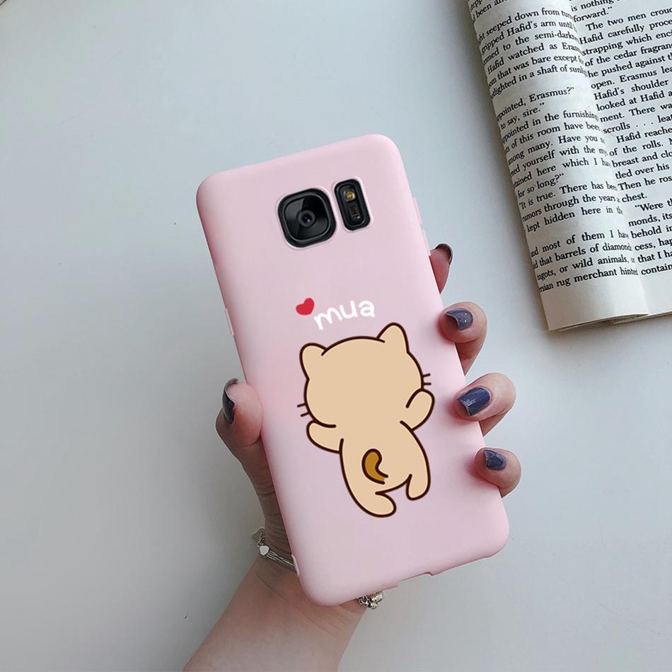 Cute Cat Cactus Silicone Case For Samsung Galaxy S6 Edge S7 Edge Cover Soft Slim Funda For Samsung S6 S7 Edge S6edge S7edge Case