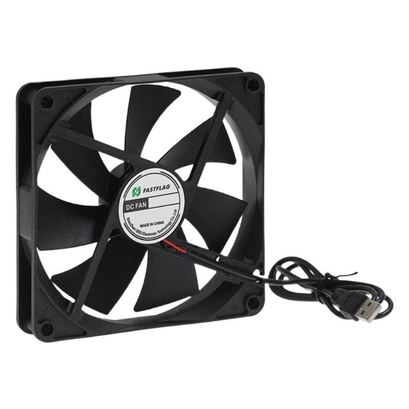 

7Blade DC5V Cooling Fan 14025 14cm With Double Ball Bearings 30000Hrs More Service Life Double Certified Fan 1