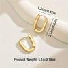 New Golden Color Square Hoop Earrings For Women Men Stainless Steel Minimalist Punk Unisex Rock Earring Piercing Jewelry Gifts