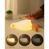 Led Lying Flat Duck Night Light, 3 Level Dimmable Nursery Nightlight,cute Lamp Silicone Squishy Light Up Duck,rechargeable Bedside Touch Lamp For Brea