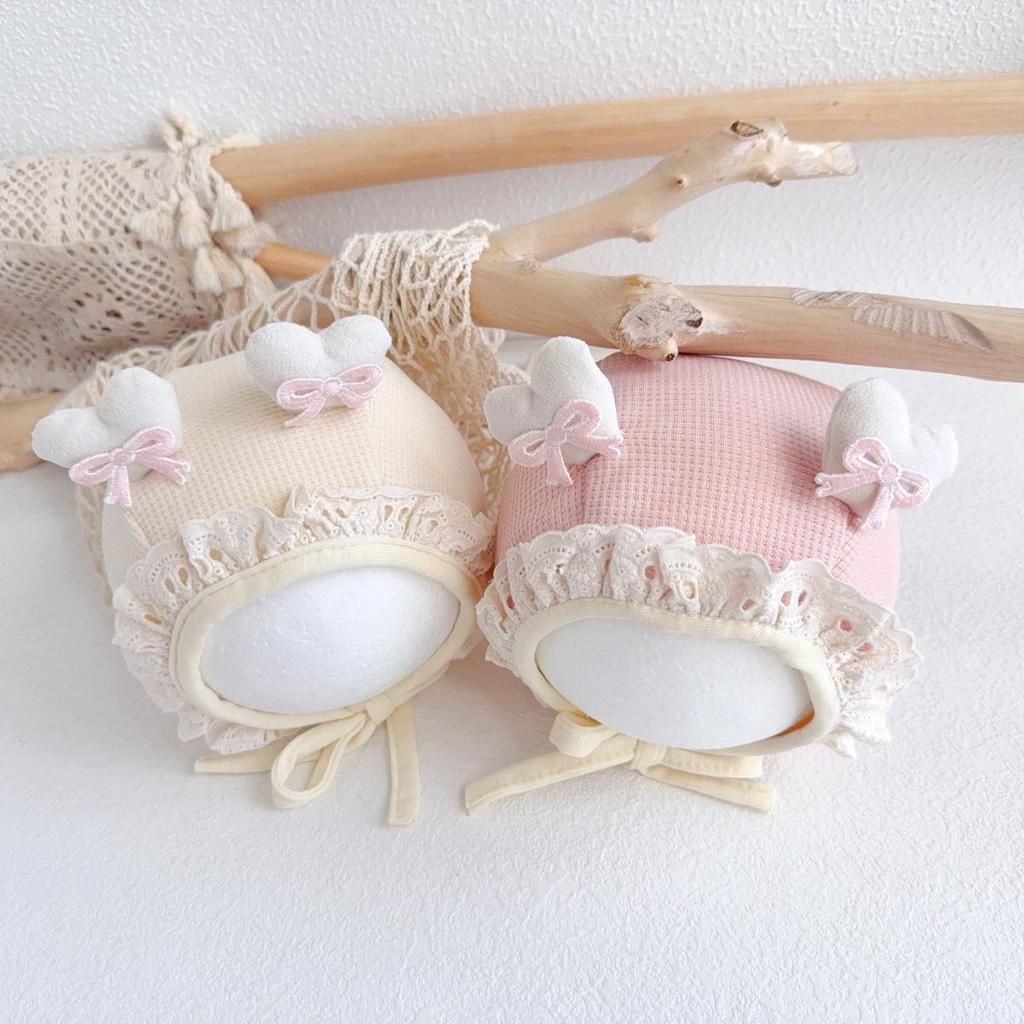 Baby Girl Bow Hat with Ear Protection for All Seasons - Newborn To Infant