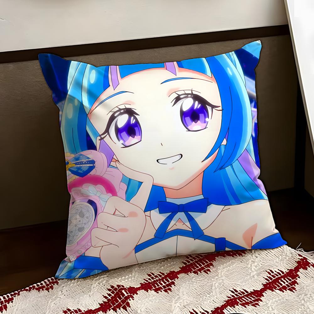 YYou and Idol PPretty Cure Cushion Cover Reversible Soft Durable Pillow Cover Home  Car MultiScene Use for Daily Comfort