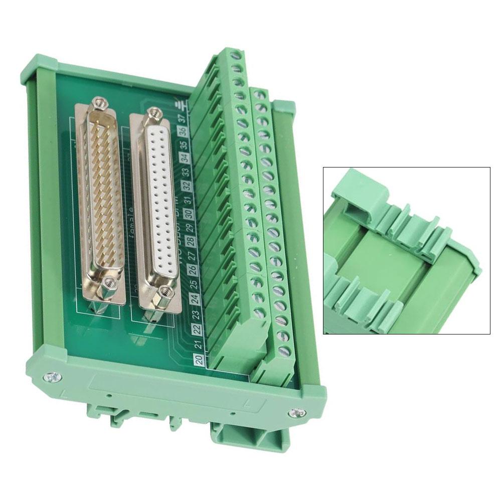 D-SUB Adapter DB37 Terminal Block Electrical Projects Humidity Range 10 To 90 RH 1.0A Current Rating For Electronic Devices