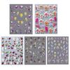 Flower Nail Art Sticker Self-adhesive DIY Home Salon Summer Floral Plants Ladybird 5D Embossed Women Fake Nail Decoration Decal