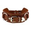 DIEZI Sexy Lignt Brown PU Leather Necklace Women Men New Harajuku Gothic Vintage Heart Chain Choker Statement Necklace Jewelry