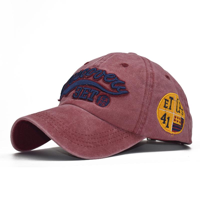Neue Reine Baumwolle Old Washed 3ET Bestickte Baseballkappe Outdoor Koreanische Version Sonnenhut Sommer Herrenkappe