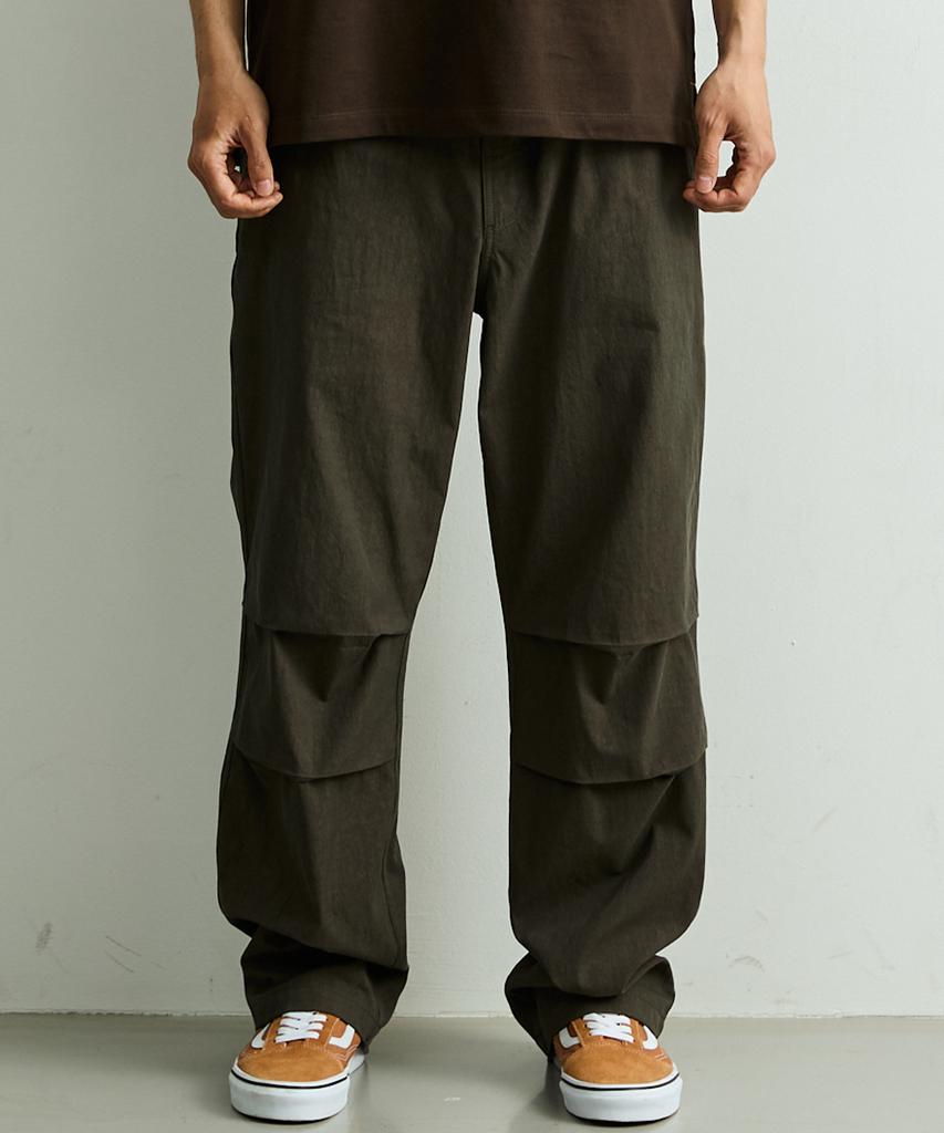 ONNHANS [Elastic Waist] Summer Belted Core Pants_Dark Moss