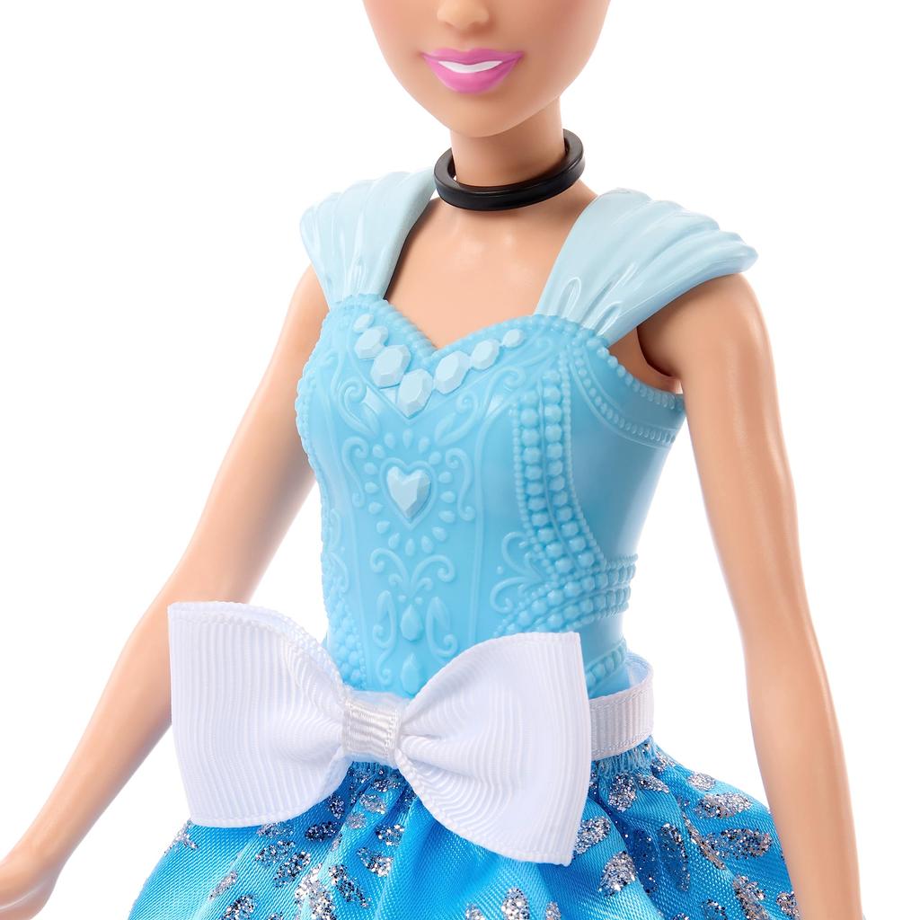 Mattel Disney Princess Secret Dress-Up Cinderella Doll and House with Accessories, Ages 3 and Up, Blue, JCR96