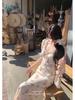 White Tower Women's Elegant Fairy Style Lace Dress - Summer/Autumn Korean Chic Long Dress