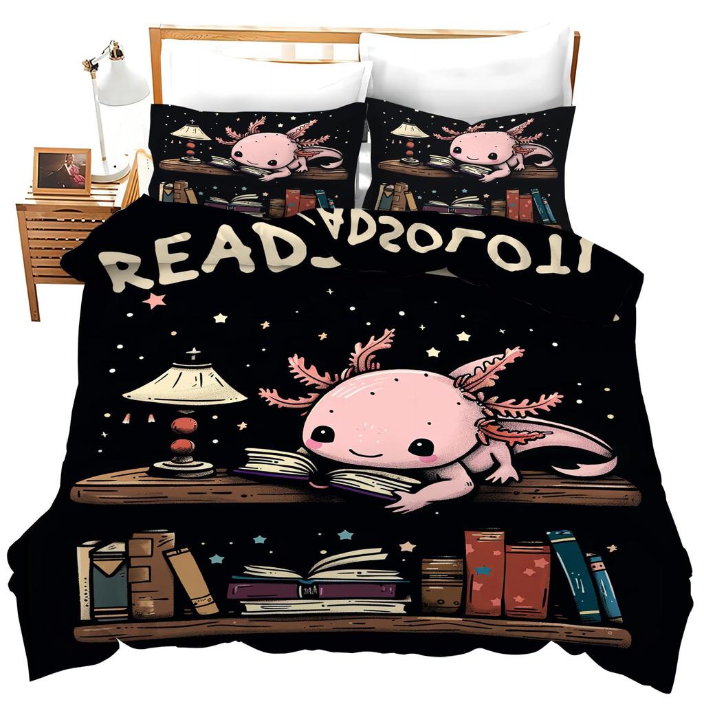 Galaxy Astronaut Three-Piece Quilt Cover 3D Digital Printing Bedding Set Bed Cover