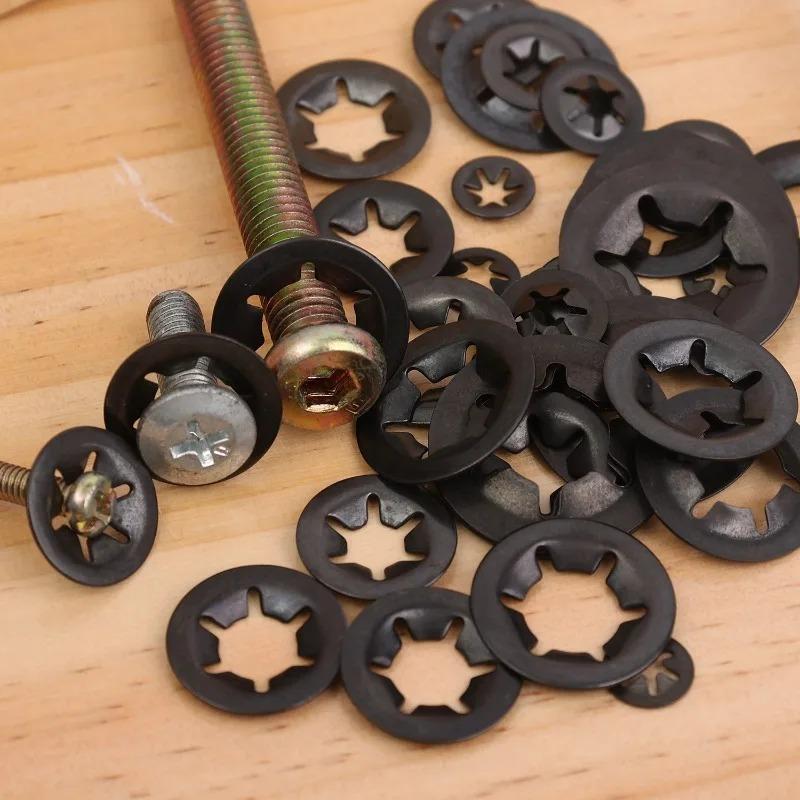Wholesale Internal Tooth Star Lock Washers Assortment Kit Push on Locking Washers Quick Speed Star Nut Locking Clips Fastener