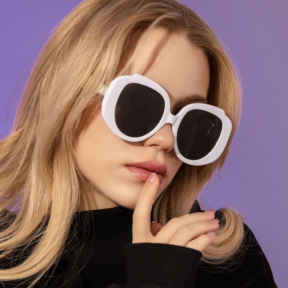 Vintage Hot Pink Glasses Round Frame Women's Sunglasses Sun Glasses Shades