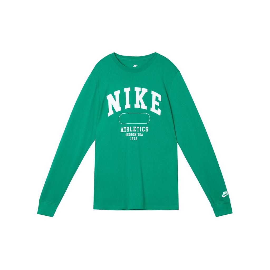 Nike T Shirts Men's Green Crew Neck Moderate Straight Fit FJ1173-393
