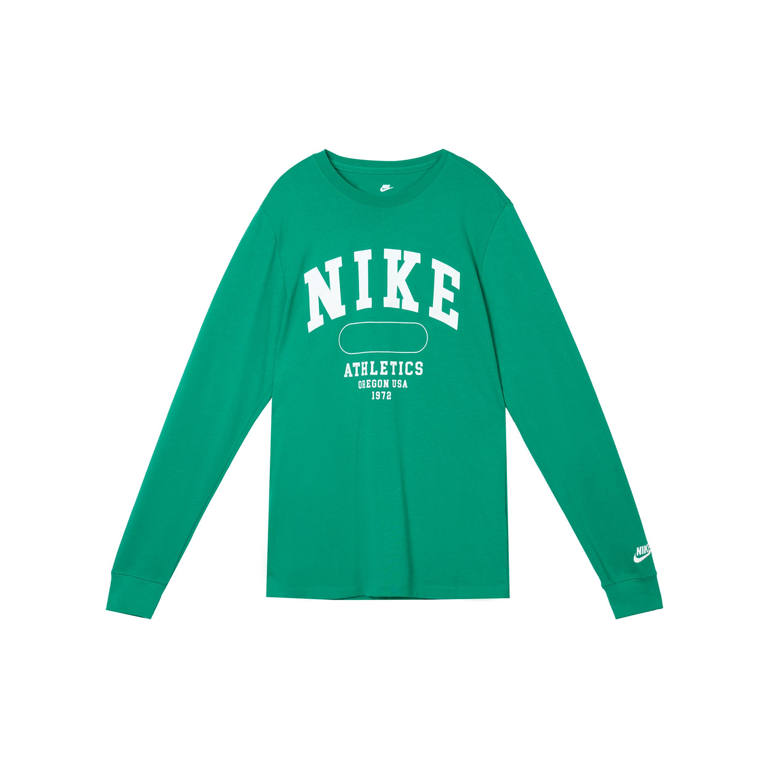 Мужские футболки Nike Зеленые С круглым вырезом Умеренный прямой крой FJ1173-393 XXL