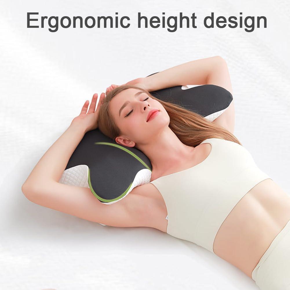 Ergonomic Neck Pillow for Sleeping Memory Foam Bed Pillow Side Sleeper Pillow for Neck Pain Cervical Pillow for Neck Pain Relief
