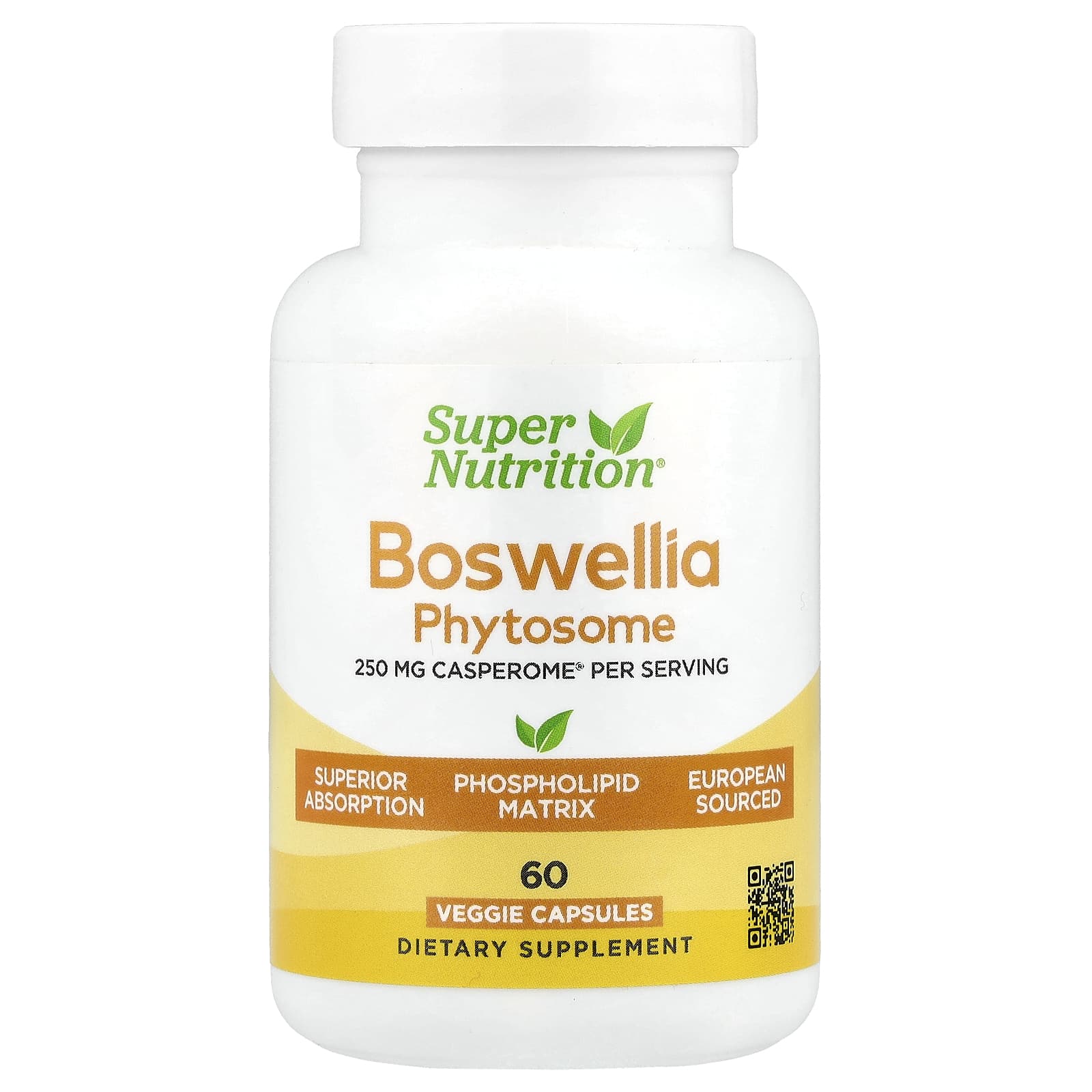 

Boswellia Phytosome with Sunflower Lecithin, 250Mg, 60 Veggie Caps