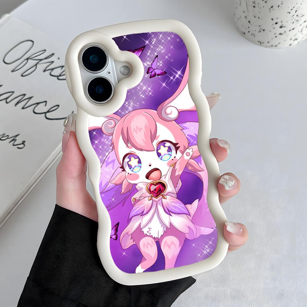 HSR Mem Wavy Edge TPU Mobile Phone Case for iPhone 17 16 15 14 13 12 11 Air Pro Max Plus Colorful Cover