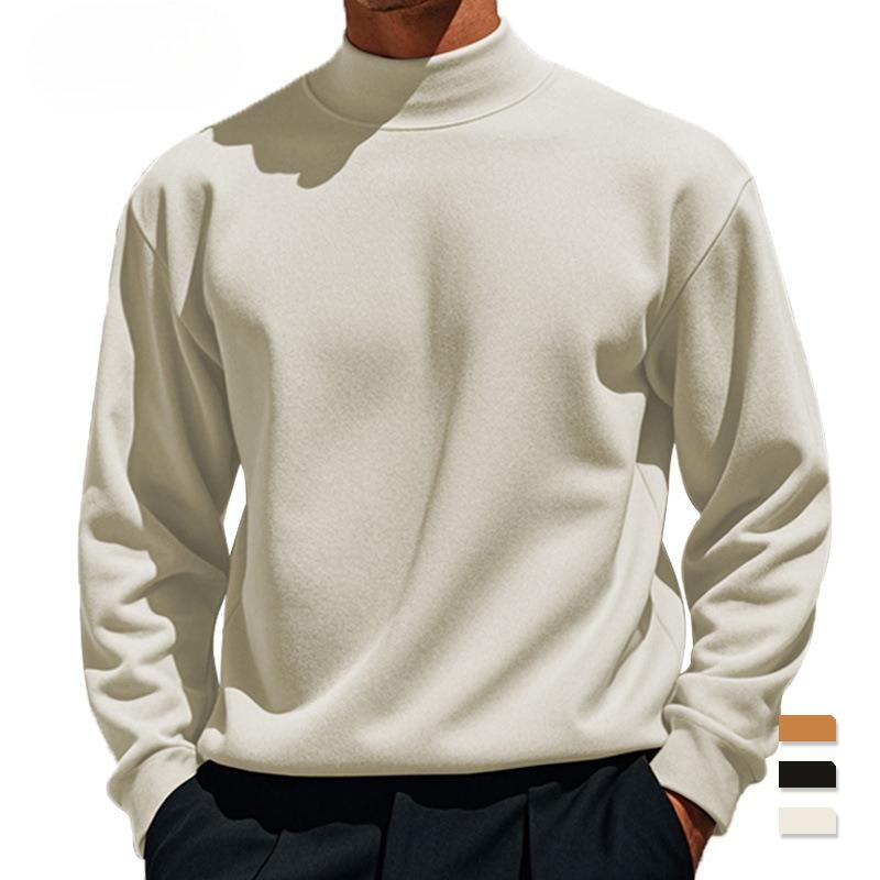 Herbst/Winter Neuankömmling: Verdickter Herren-Strickkaschmirpullover aus deutscher Wolle mit Stehkragen für Wärme und zum Schichten