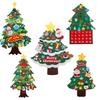 DIY Filz-Weihnachtsbaum-Set mit Schmuck Weihnachten Feiertagsdekoration Weihnachtsmann Geschenk Neujahr Tür Wandbehang Dekoration