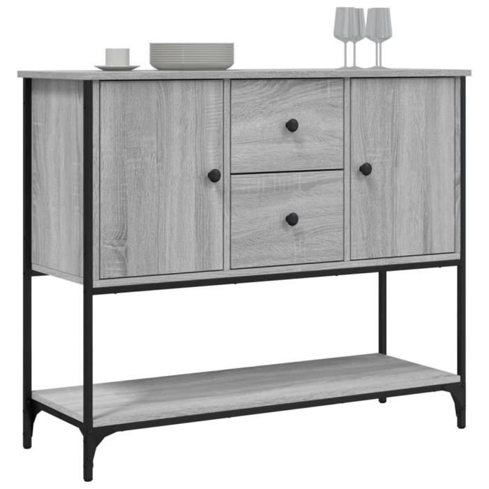 VidaXL Buffet sonoma gris 100x36x85 cm bois d'ingénierie 835557
