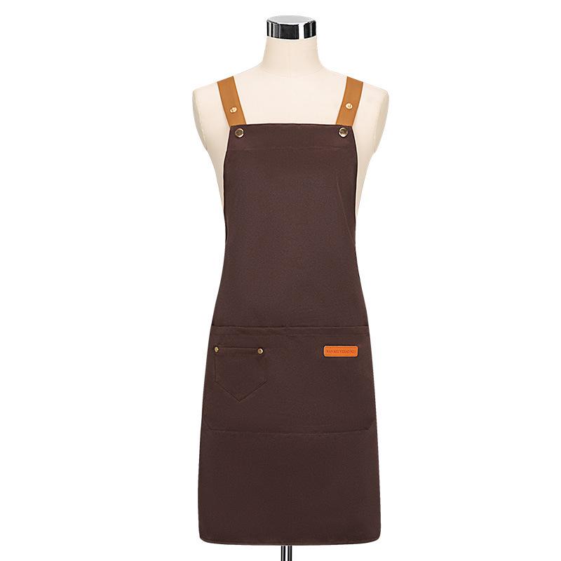 Custom Logo Waterproof Apron for Restaurant, Kitchen, Coffee, Milk Tea, Pastry, Dessert, and Manicure