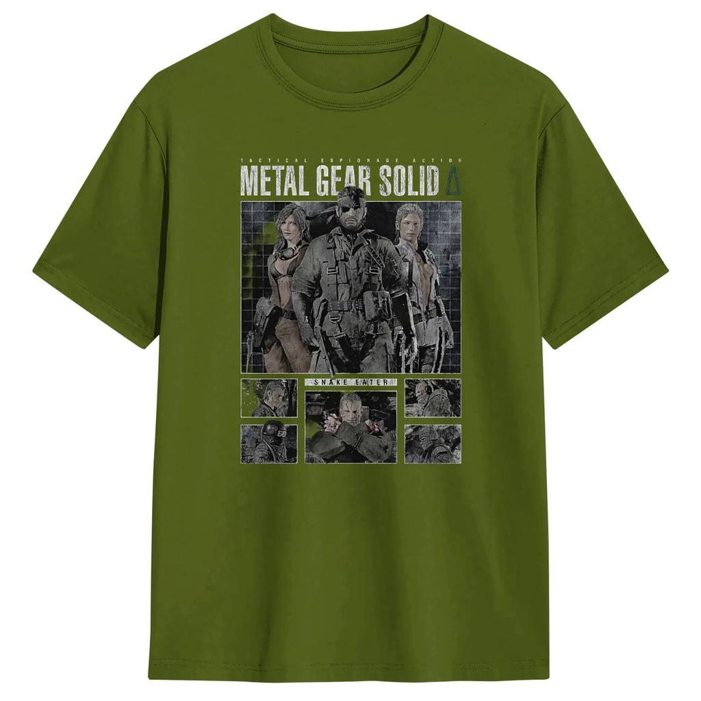 Metal Gear Solid Game MGS Gaming  Men's T Shirts  Humor Tees Short Sleeve Round Neck T-Shirts Pure Cotton Plus Size Tops