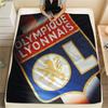 Olympique Lyonnais Football Team,pattern Flannel Blanket, High Quality Comfortable for All Seasons, Home Decor, Warmth and Comfort, Perfect for Gifts.