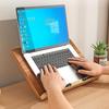 Wooden Book Stand 8 Levels Adjustable Reading Holder with Page Clip Multi-functional Music Score Cookbook Recipe Laptop Tablet Holder
