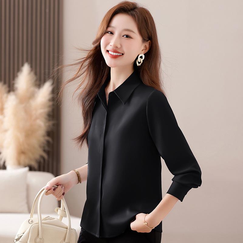 Women's Casual Commute Solid Color Shirt - 2026 Spring/Autumn Professional Style