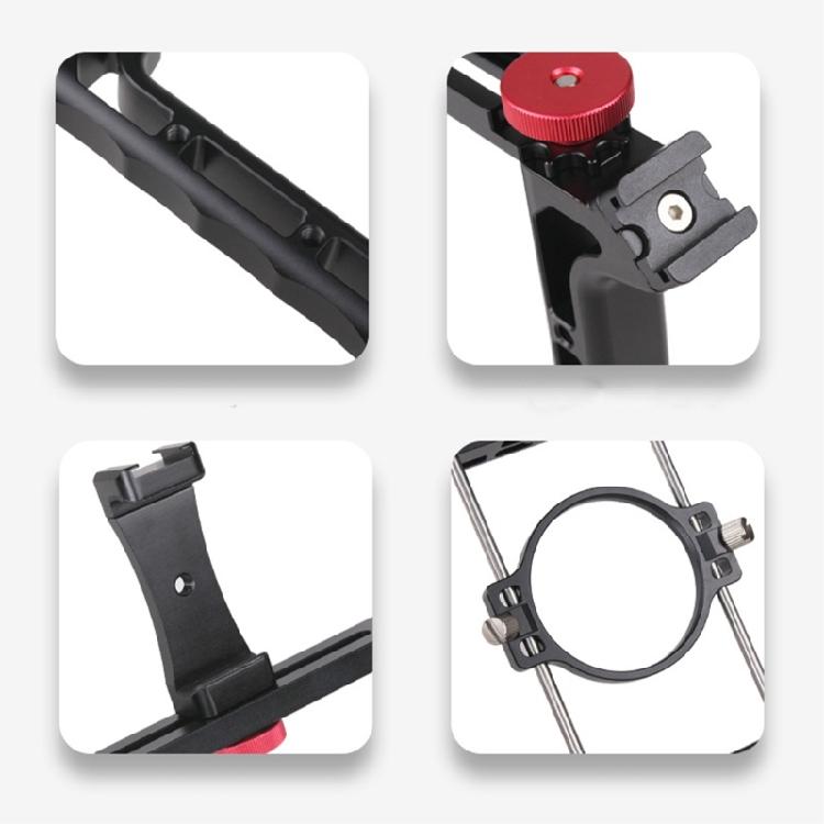 Smartphone Video Rigs Phone Rabbit Cage for Cinematic Creation Live Streaming, Durability Aluminum Vlog Expanding Frame