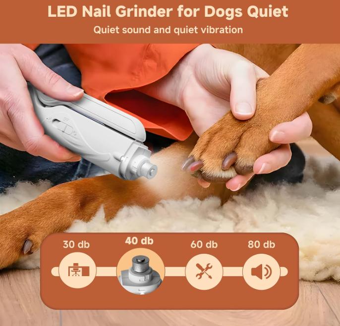 Manufacturer  Price 2 In1 Cat Nail Clipper Grinder Safe Portable Electric Rechargeable Pet Grooming Tool LED Light