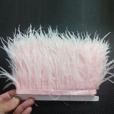 Natural Ostrich Feather Ribbon Trim 10M Diy Sewing Decor for Wedding Dress Clothing Craft Needlework Handicraft Feather Cloth