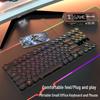 87-Key Wired Mechanical Feel Keyboard & Mouse for Gaming and Office
