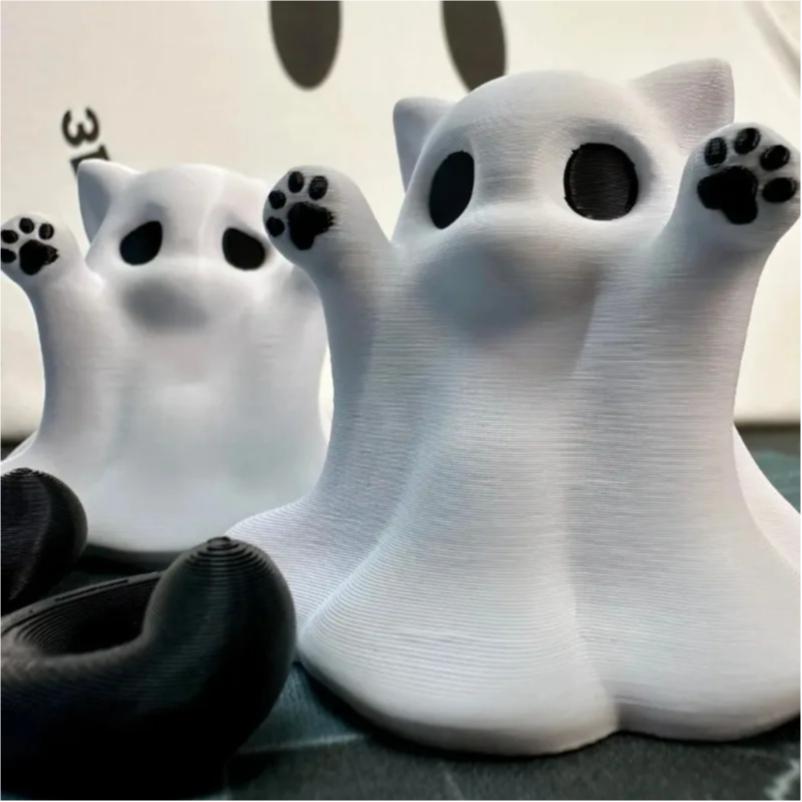 Mini Kätzchen Geister Ornamente Angst vor Niedlich Desktop Atmosphäre Halloween Gefühl Freundin Katze Geschenk Heimdekoration Handwerk
