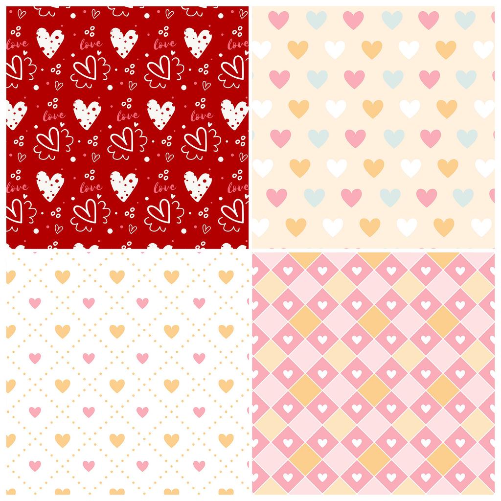 12 Sheets Per Pack Of Valentine'S Day Small Floral Love Decoration Backing Guka Handbook Material Paper