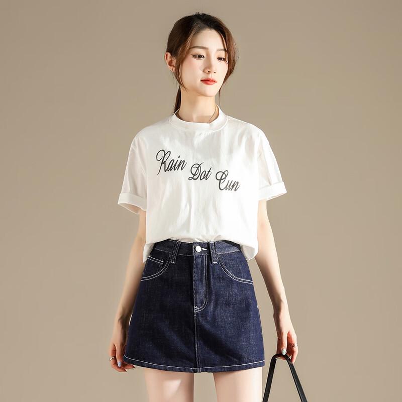 RAIN.CUN Women's Casual Printed Cotton T-Shirt