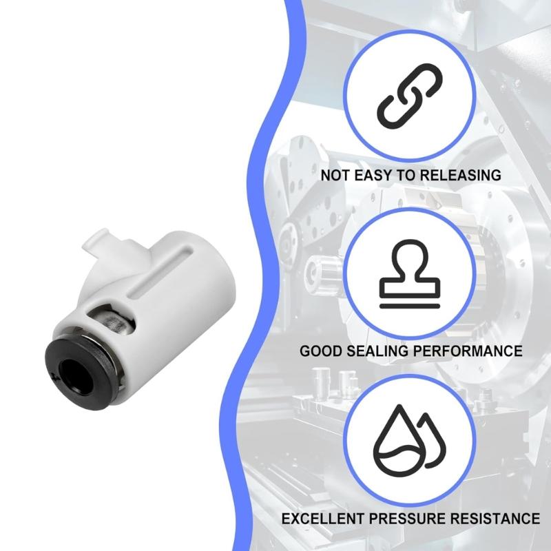 2PCS PTFE Filaments Inlet Adapter Feed Tube Connectors For A1mini 3D Printer Featuring Smooth Ceramic Guide Bearing Rings
