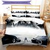 3pcs Fast and Furious Pattern Bedding Set Duvet Cover Set Includes Duvet Cover &pillowcases, Perfect All Season Bedroom Decoration & Gift