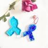 Awareness Ribbon Keychain Epoxy Resin Silicone Molds Pendant Charm Jewelry Casting Polymer Clay Keychain Making
