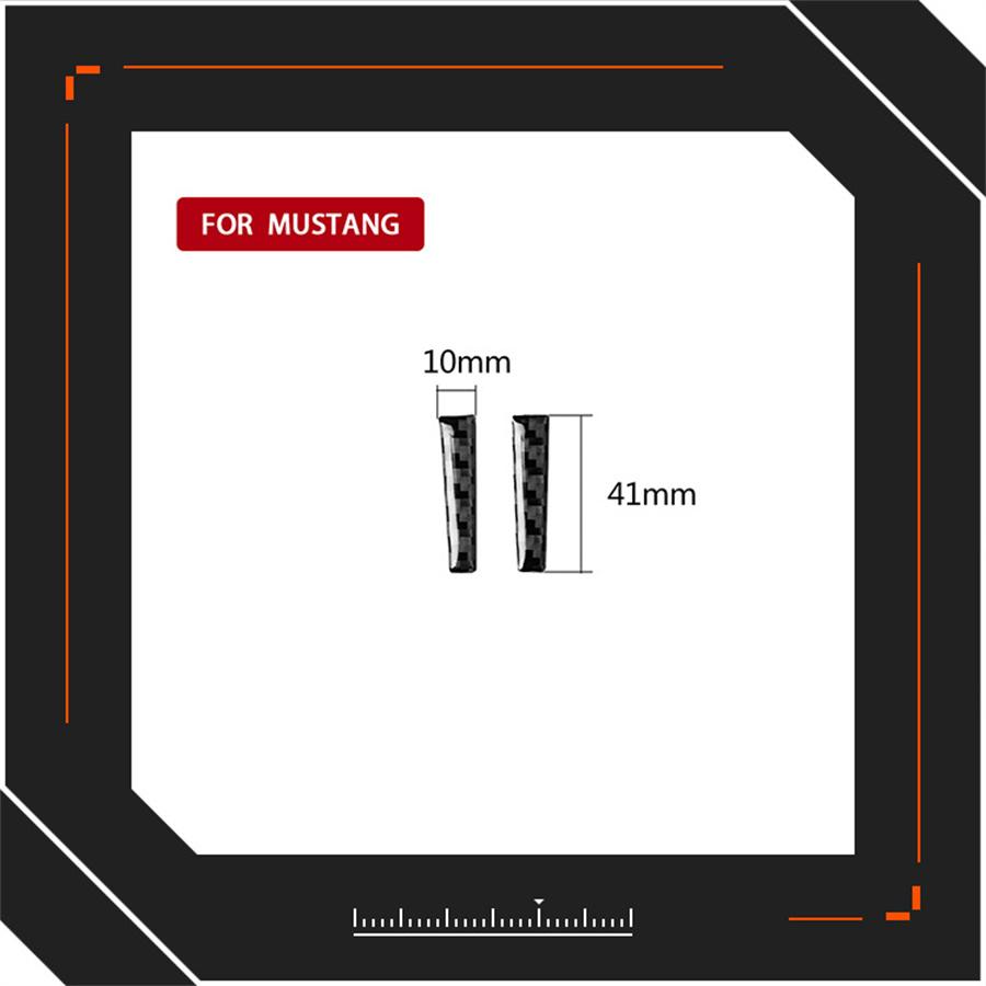 

Black Carbon Fiber For 2015-2020 Ford Mustang Handlebar Stickers on Both Sides