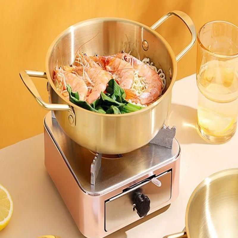Yiceng 24cm Brushed Stainless Steel Soup Pot