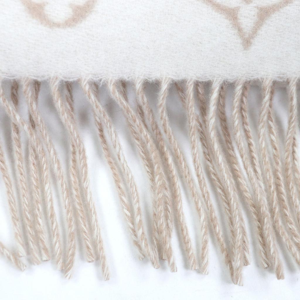 Excellent LOUIS VUITTON Scarf Reykjavik Cloud Scarf Beige Cashmere M97660 Used