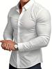 Men S Slim Fit Long Sleeve Business Shirt Wrinkle Resistant Casual Work Shirt