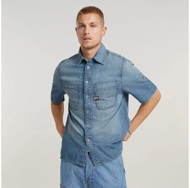 

G-Star Slanted Double Pocket Regular рубашка с коротким рукавом L