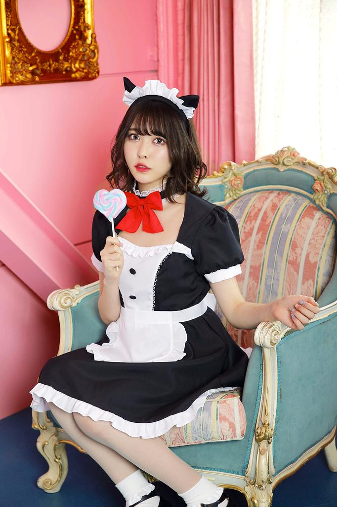 Clearstone Tokimeki Graffiti Cosplay Halloween Cat Ear Maid Black Women's