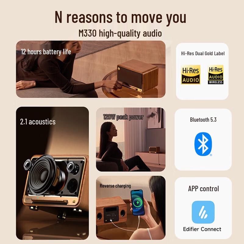 Edifier M330 Retro Bluetooth Portable Speaker