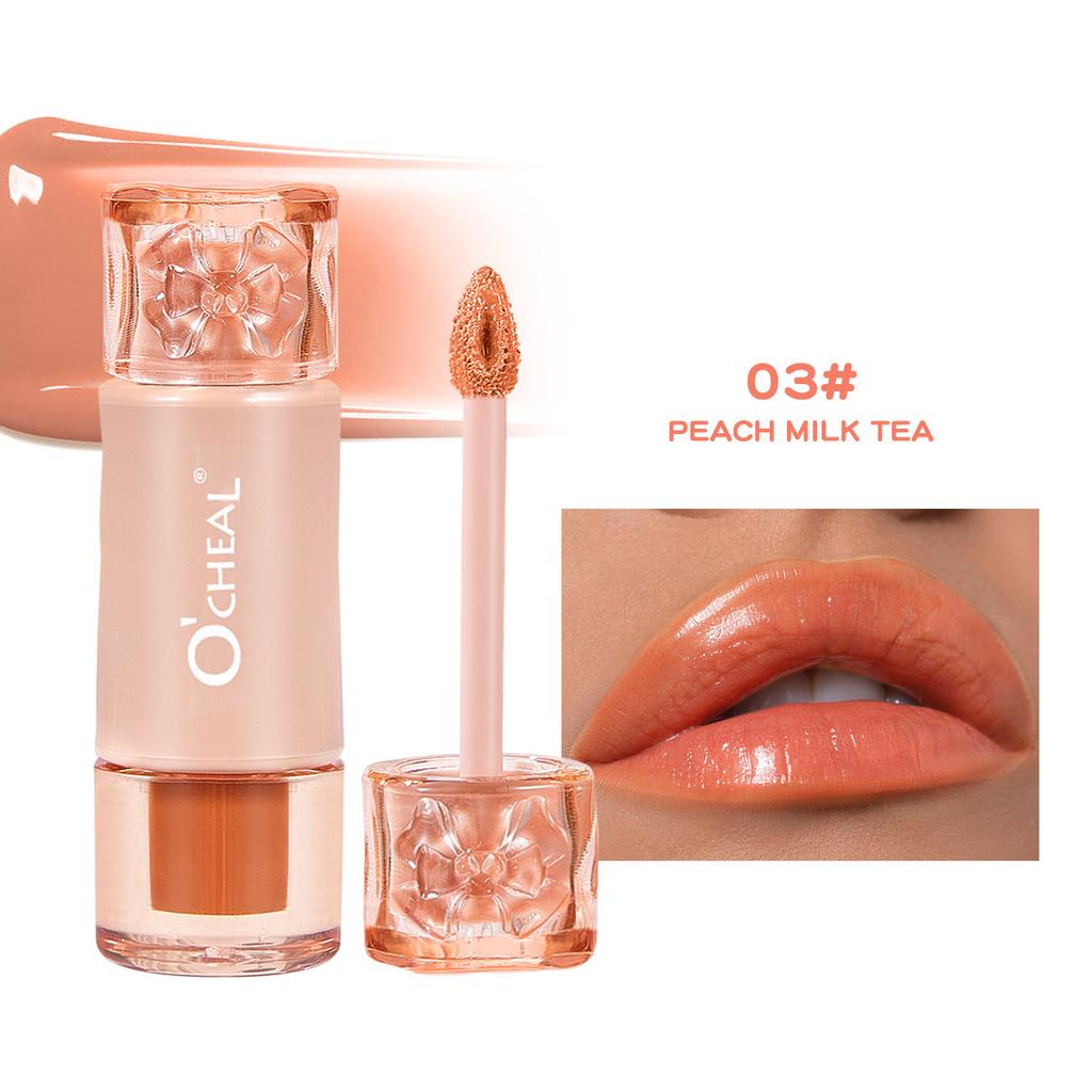 OCHEAL Cross Border Velvet Mirror Matte Lip Gloss Lipstick Moisturizes and Nourishes Not Easy To Stick To Cup White Lip Gloss