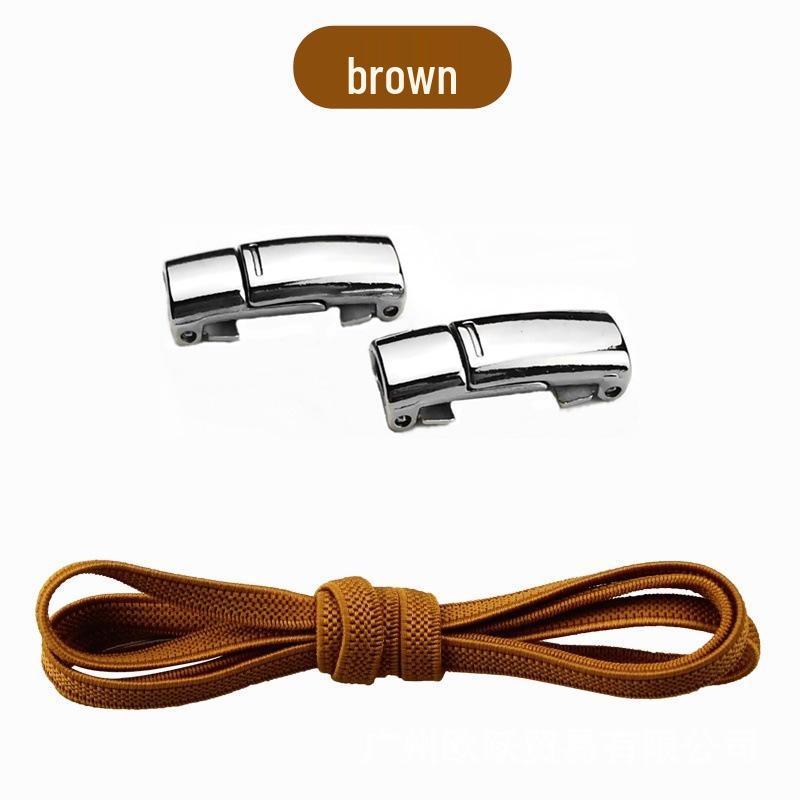 Magnetic No-Tie Elastic Shoelaces and Buckles