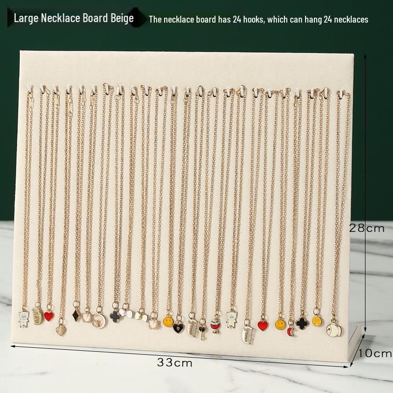 Extra Large Velvet Jewelry Display Stand: Necklace Hanger & Bracelet Storage Rack